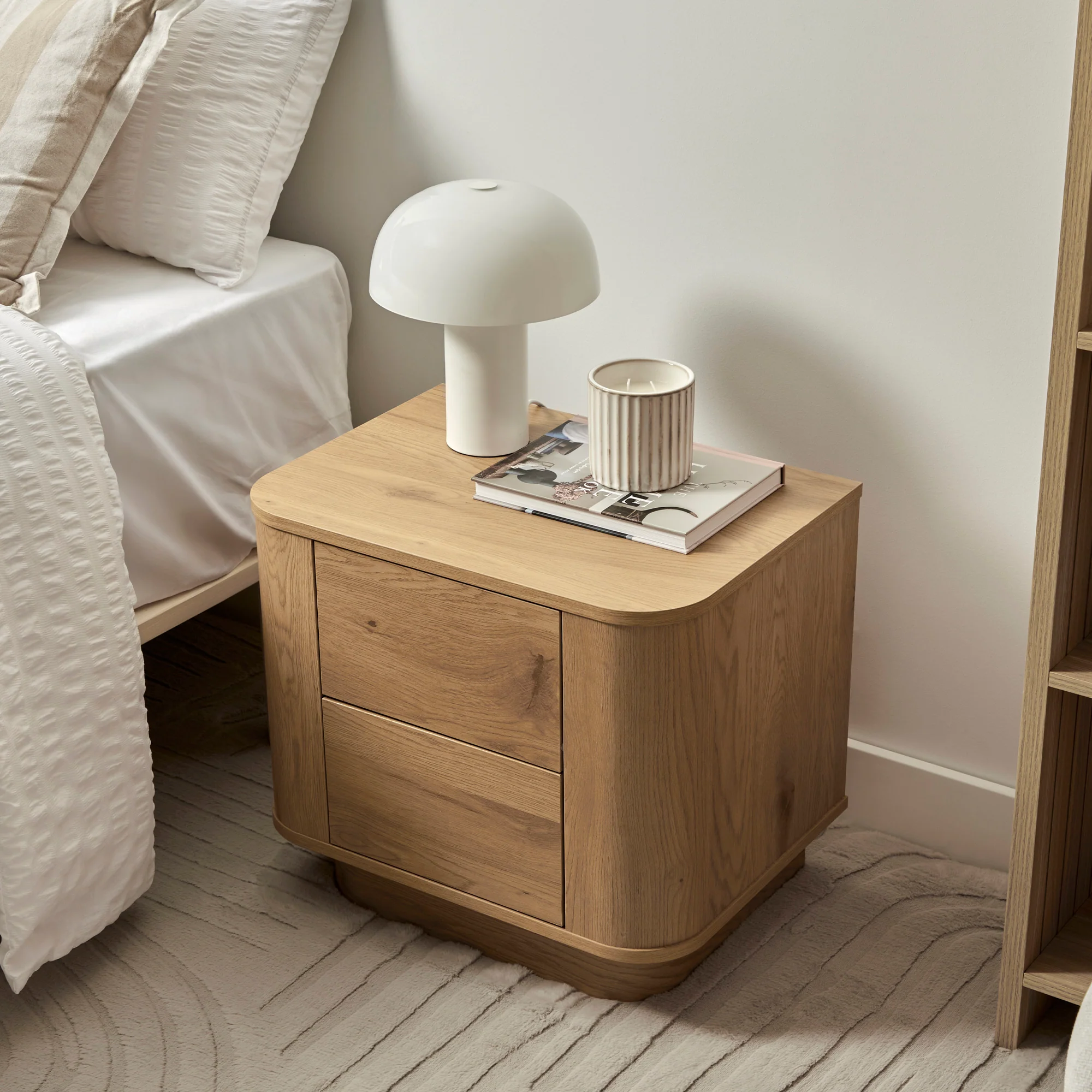 Nina Bedside Table Oak - Image 10