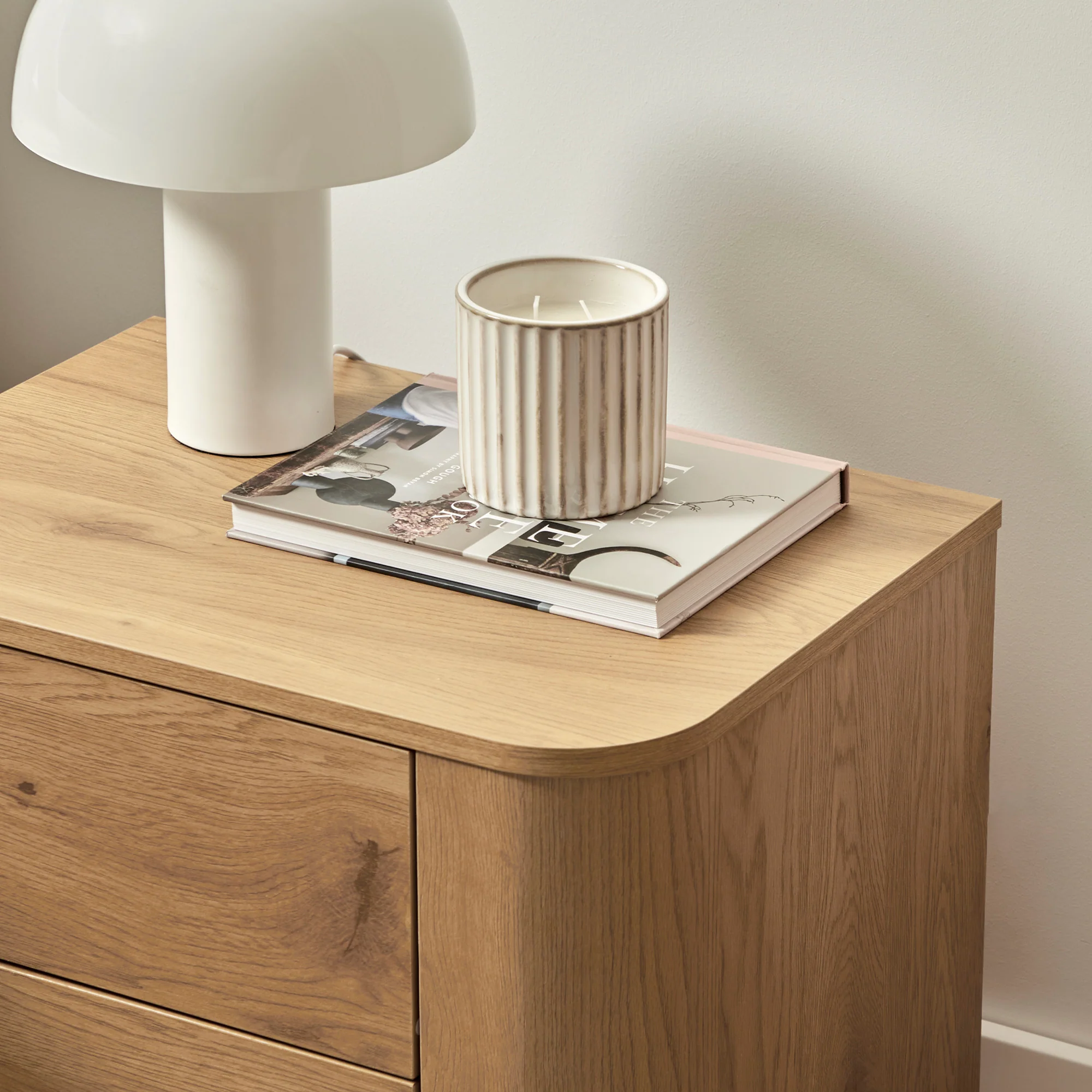 Nina Bedside Table Oak - Image 9