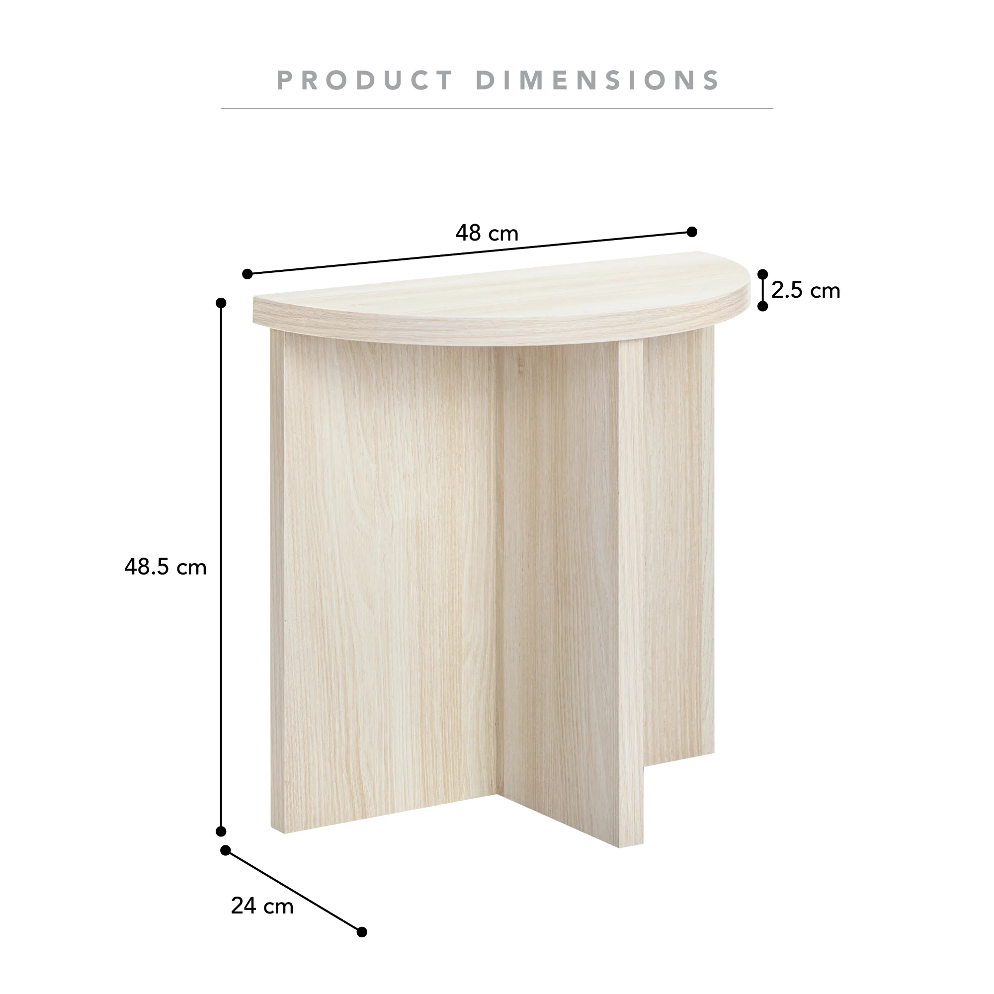 Norquay Side Table Light Oak - Image 3