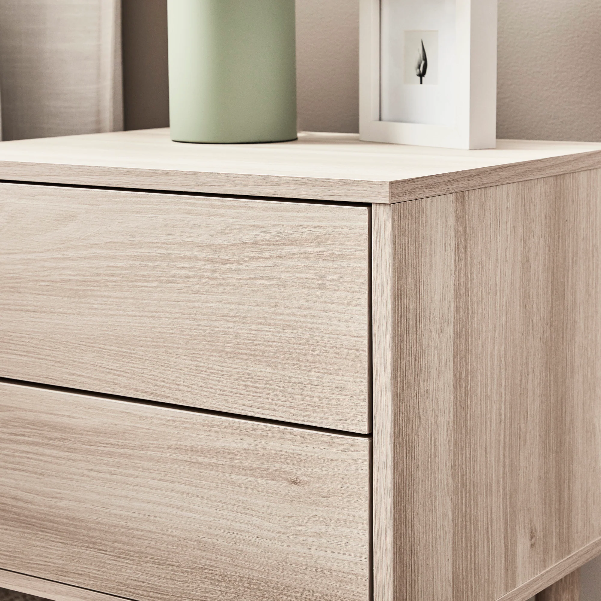 Norquay Bedside Table Light Oak - Image 5