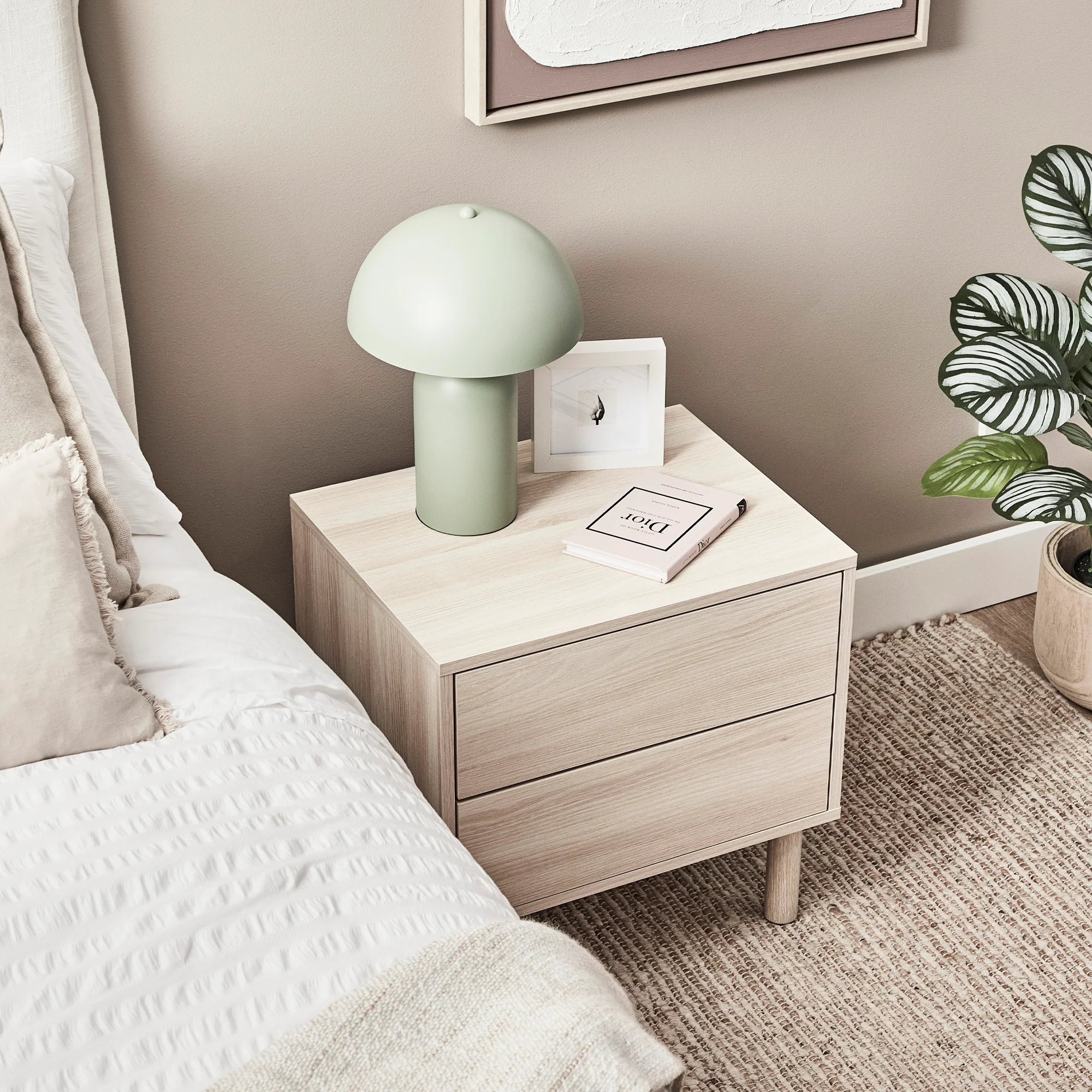 Norquay Bedside Table Light Oak - Image 7