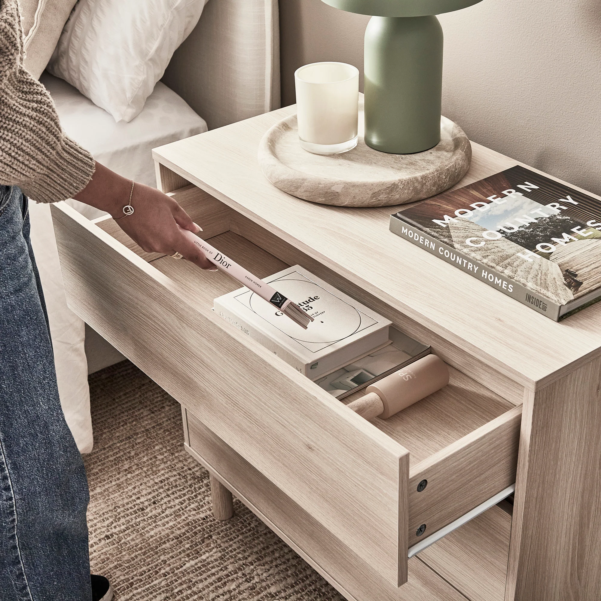 Norquay Chest of 3 Drawers Light Oak - Image 5
