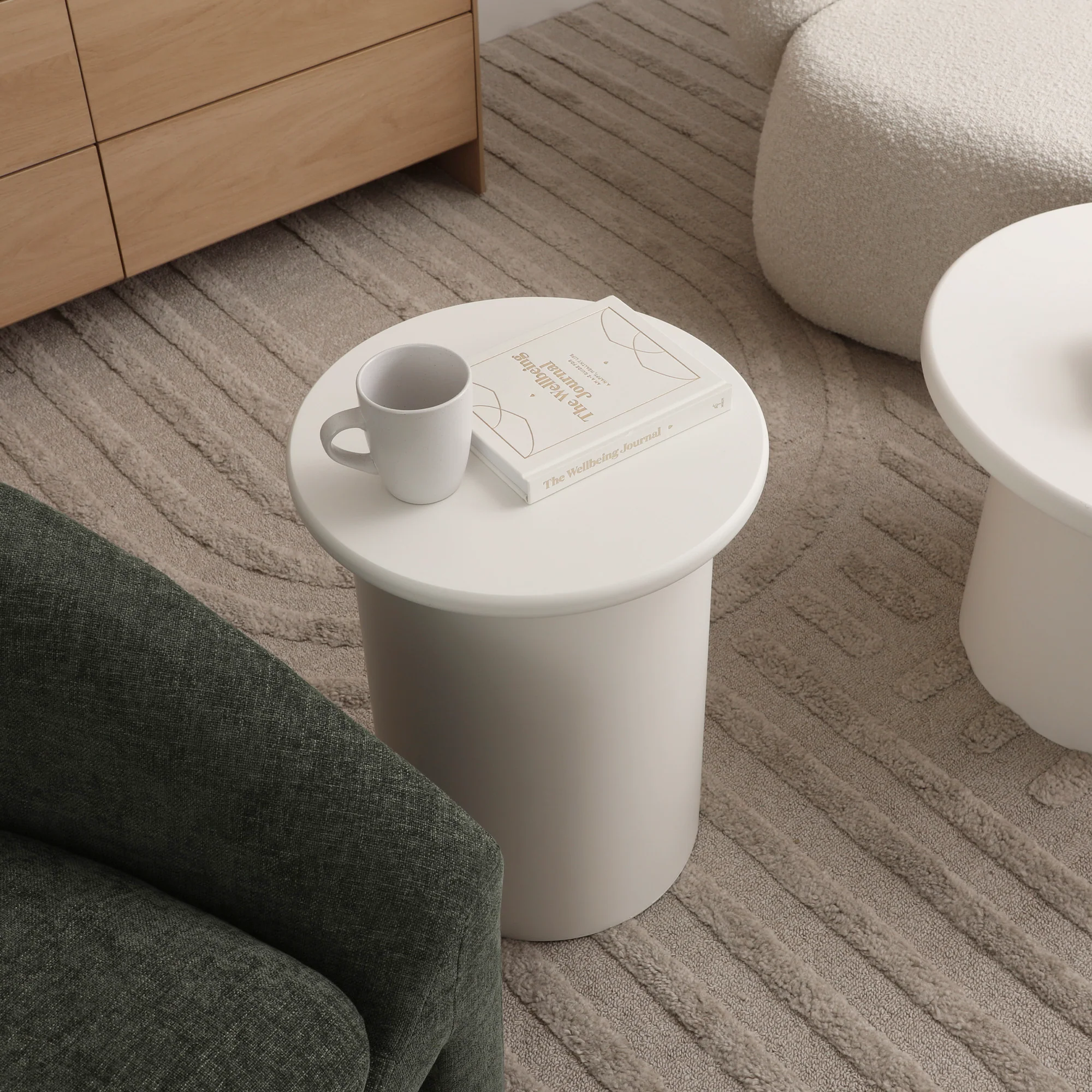 Portobello Side Table Off-White - Image 6