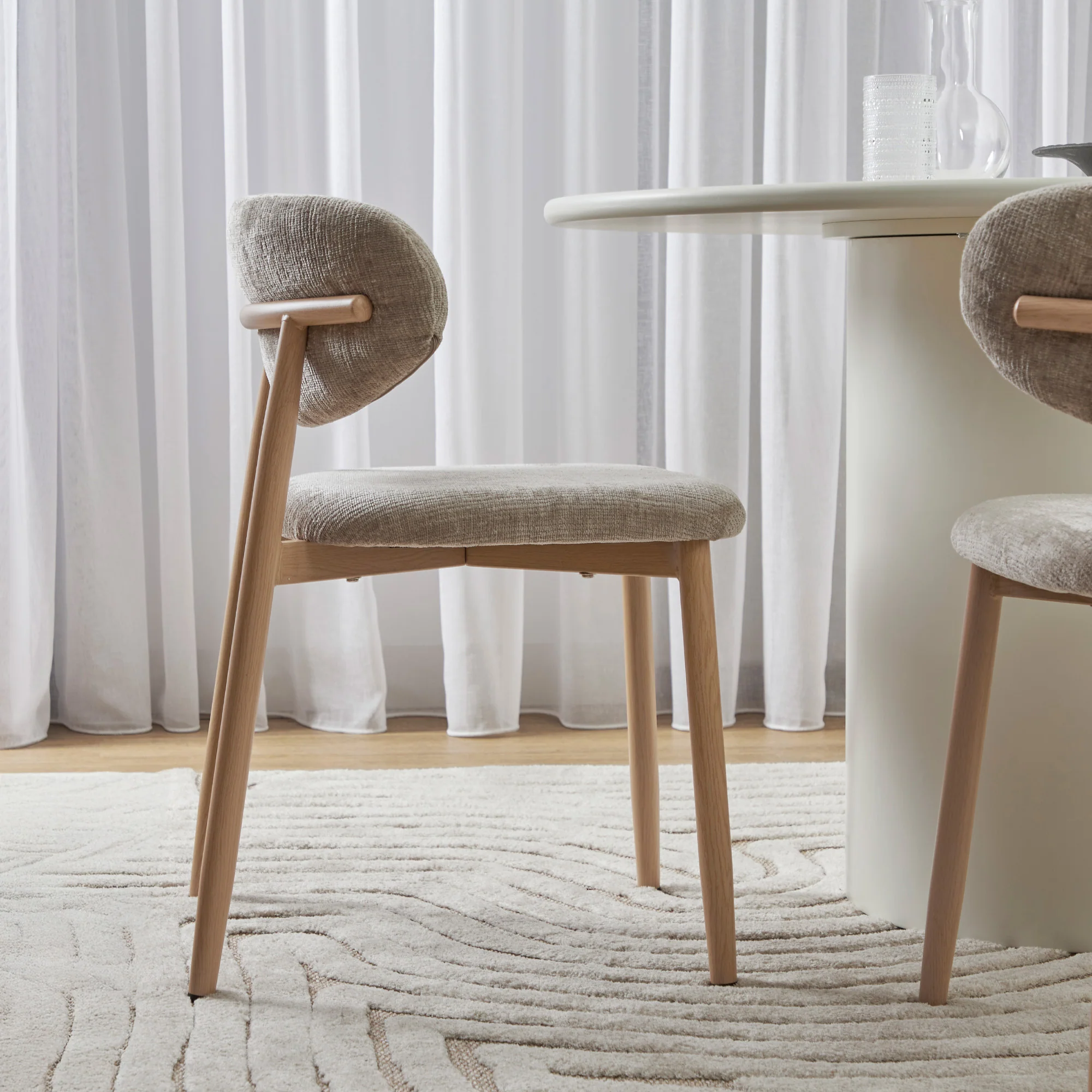 Richmond Set of 2 Dining Chairs Beige - Image 4