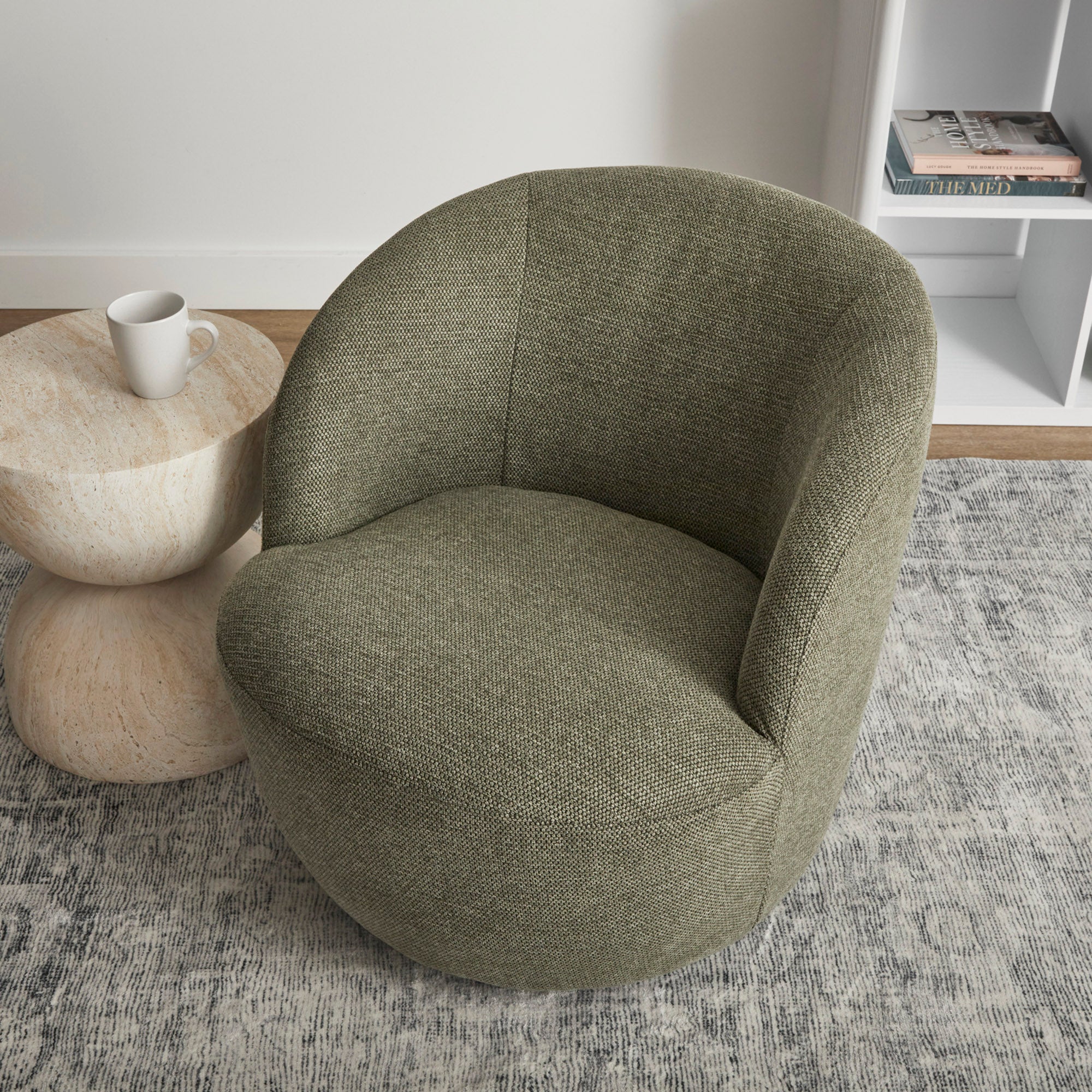 Sadie Swivel Armchair Green - Image 6