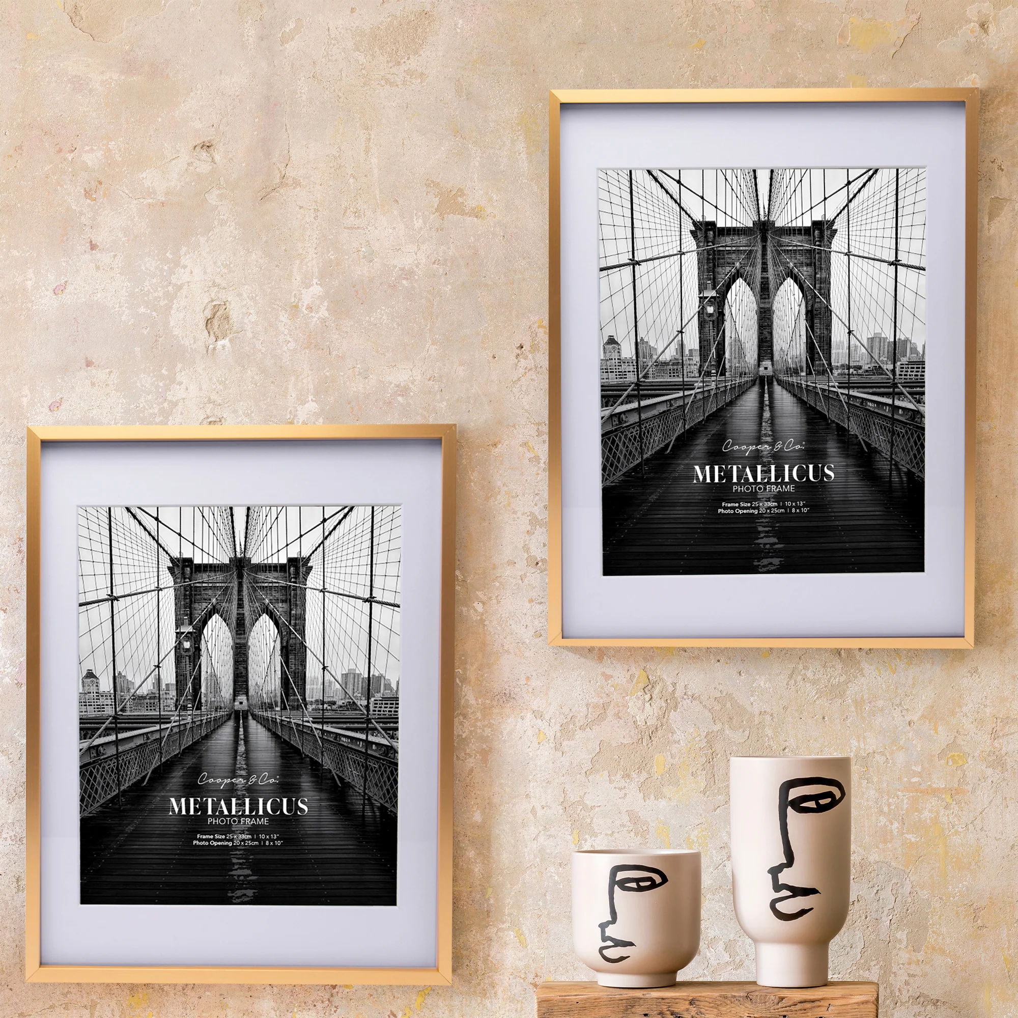 Set Of 2 25x33cm Mat to 20x25cm Premium Metal Photo Frames - Image 10
