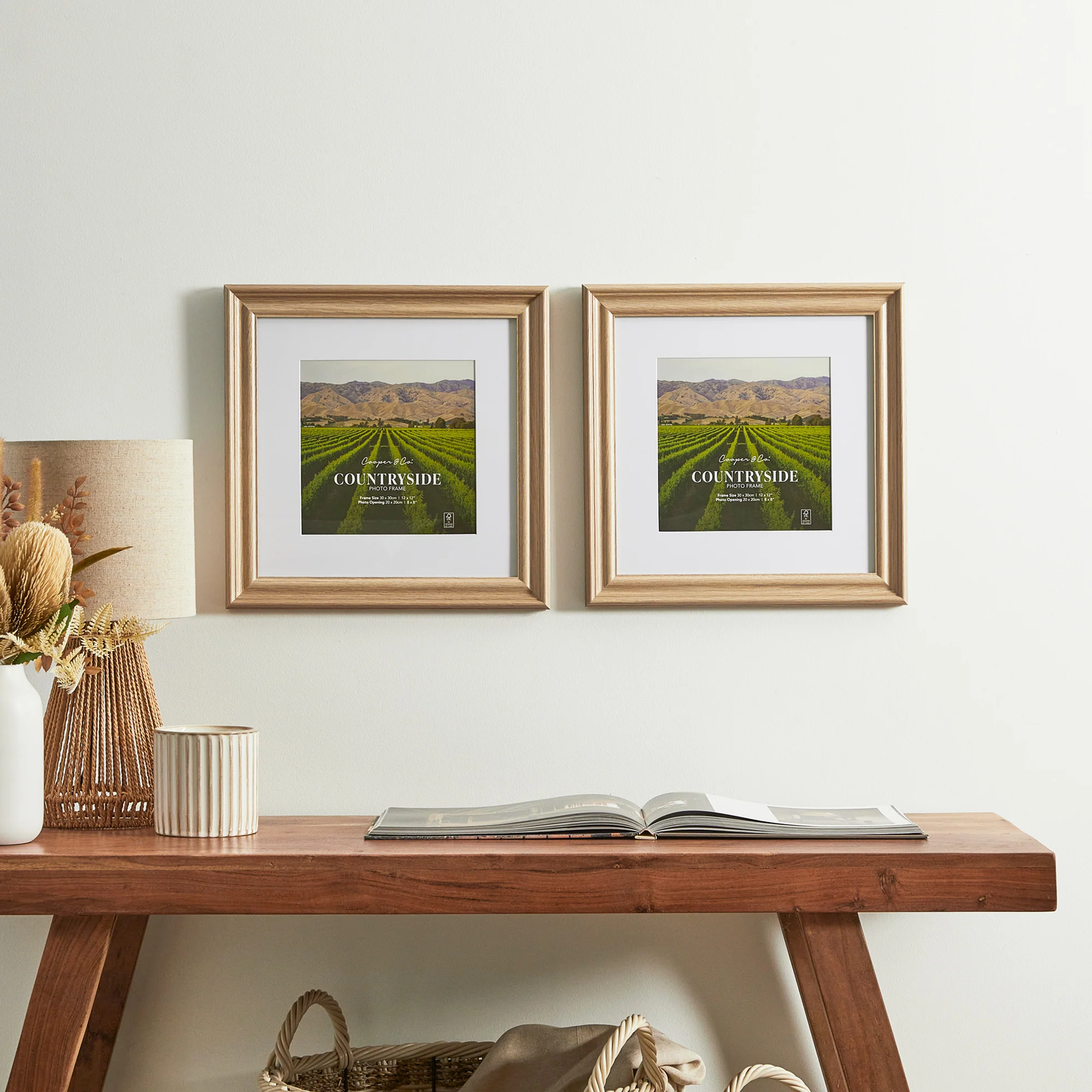 Set of 2 30x30cm Mat to 20x20cm Countryside Photo Frame - Image 2