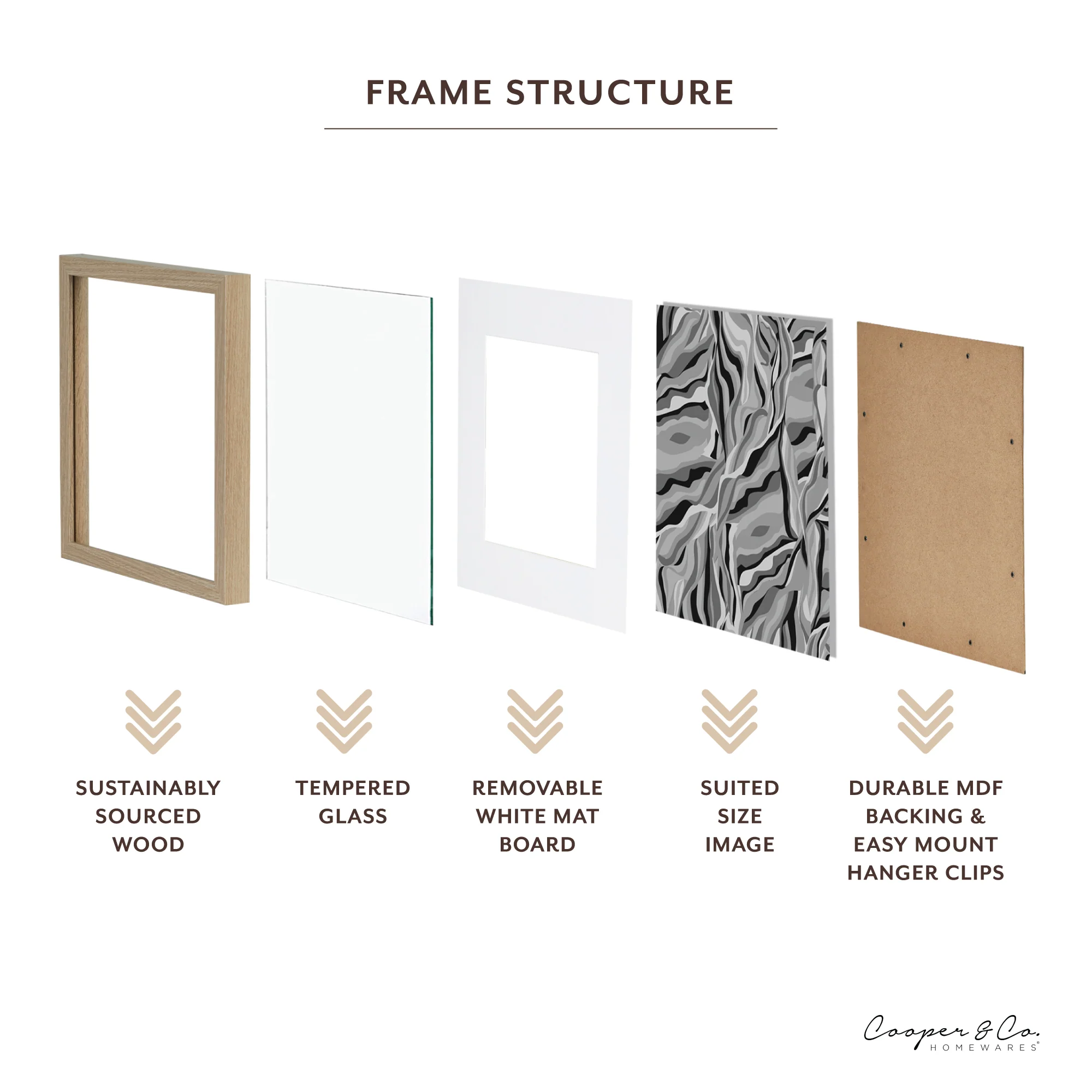Set Of 2 40x40cm Mat to 30x30cm Premium Paradise Wooden Photo Frame - Image 11