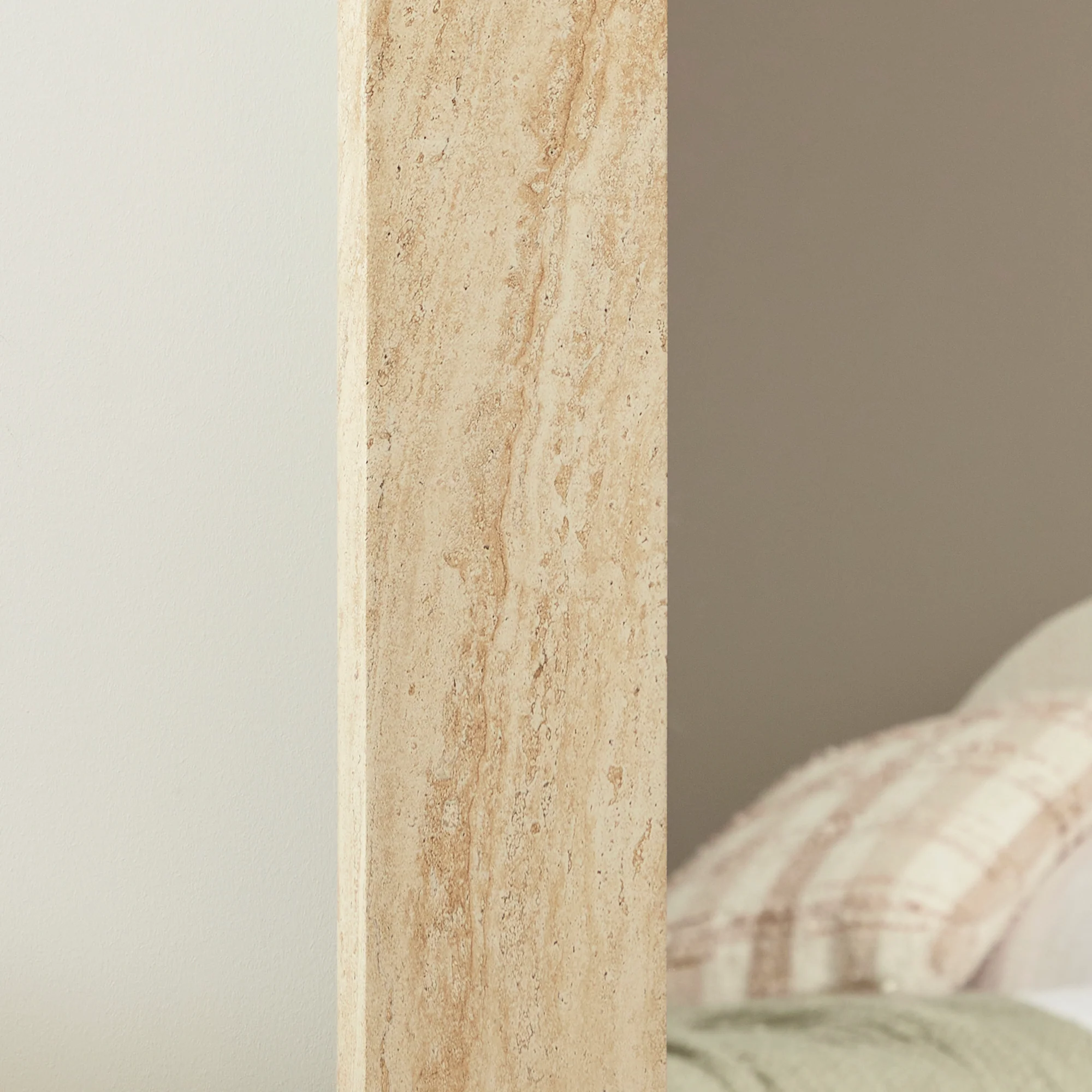 Sienna 180cm Rectangle Mirror Travertine Look - Image 4