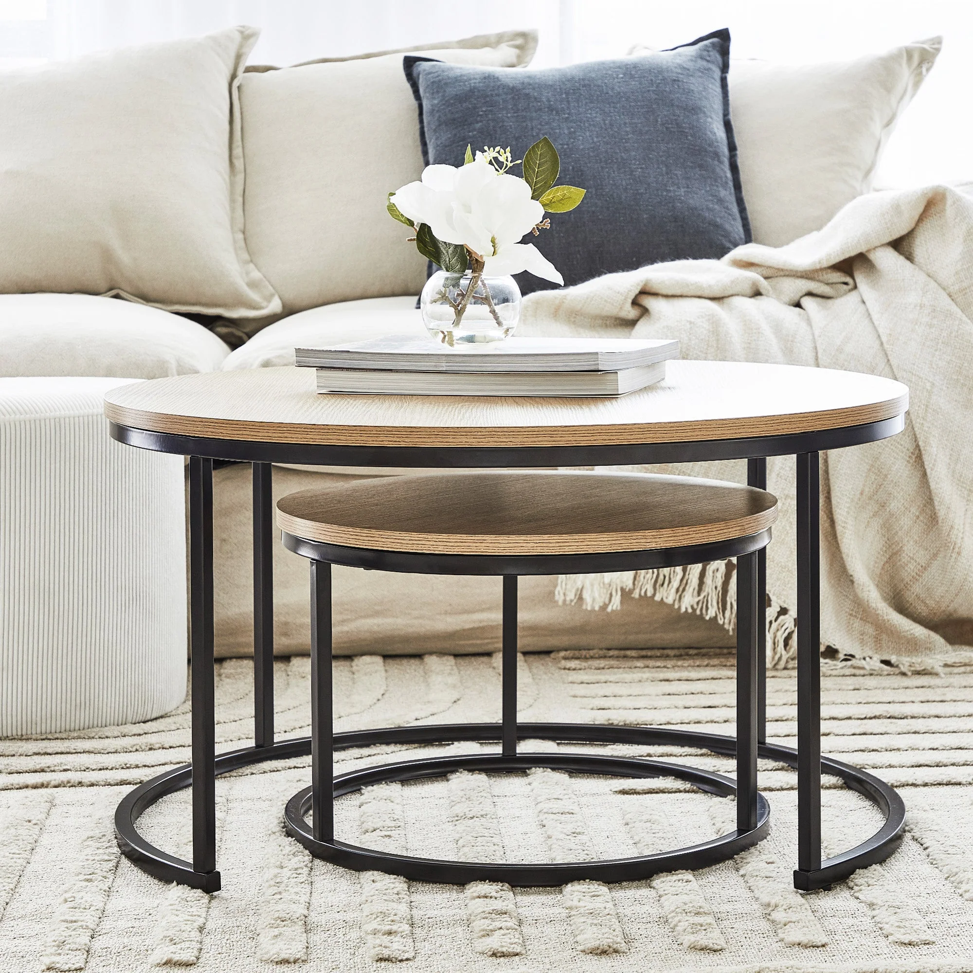Nesting Sonoma Coffee Tables Set Of 2 Black - Image 7