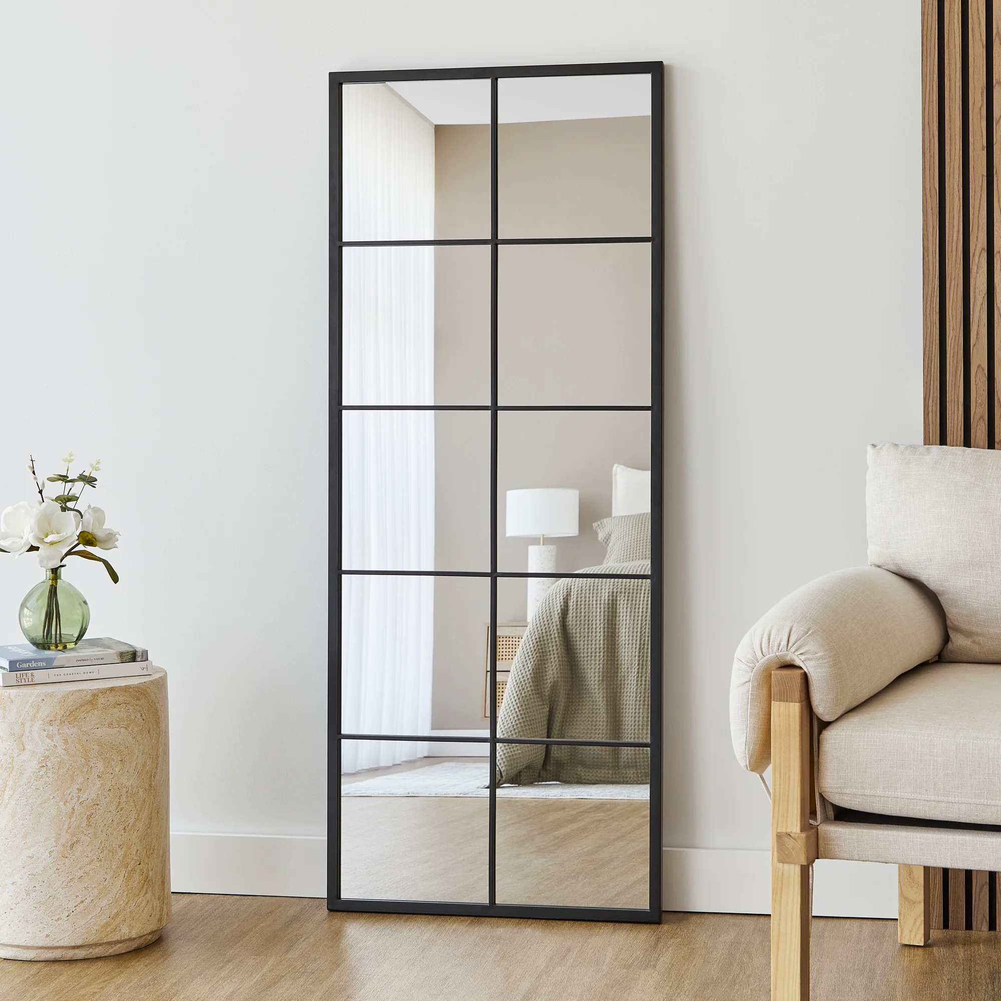 Sophia 150cm Rectangle Mirror Black - Image 4