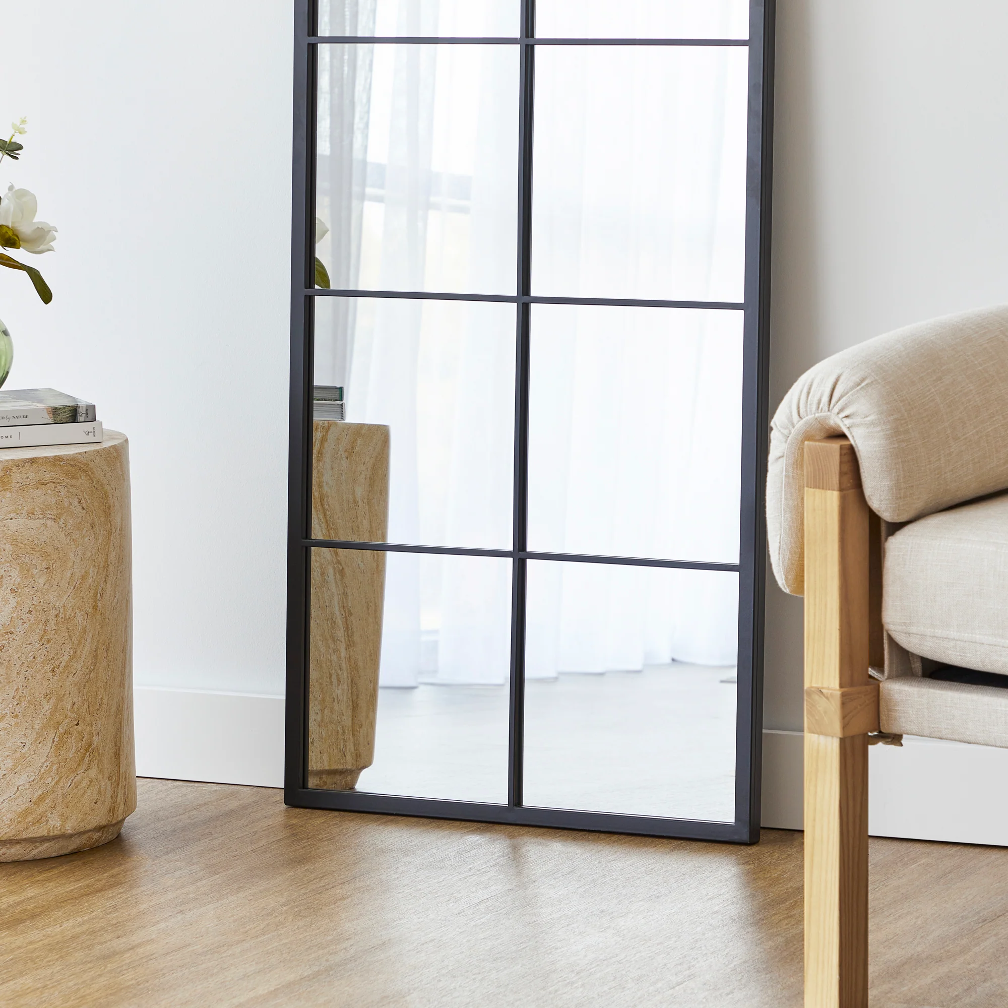 Sophia 150cm Rectangle Mirror Black - Image 5