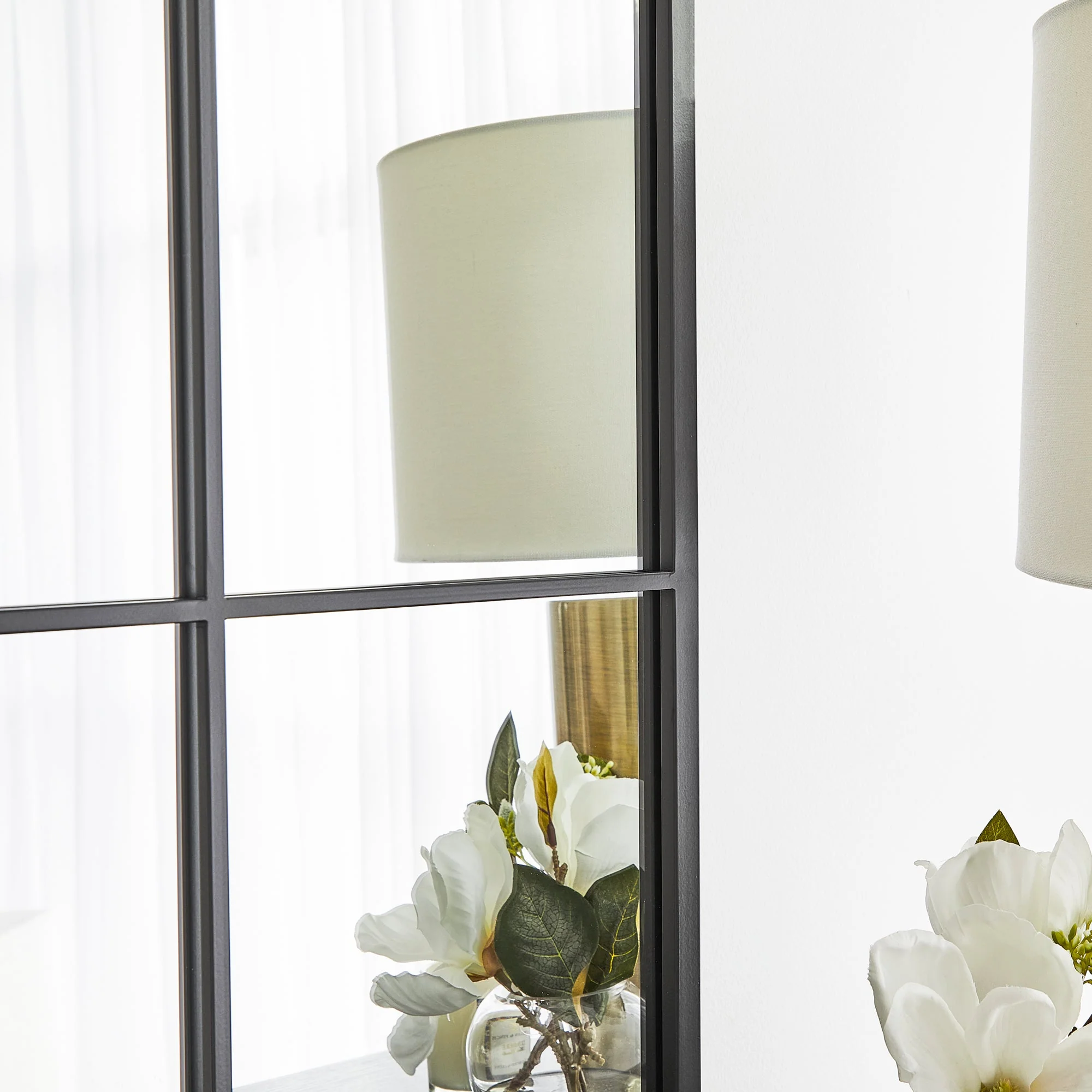Sophia 70cm Rectangle Mirror Black - Image 4