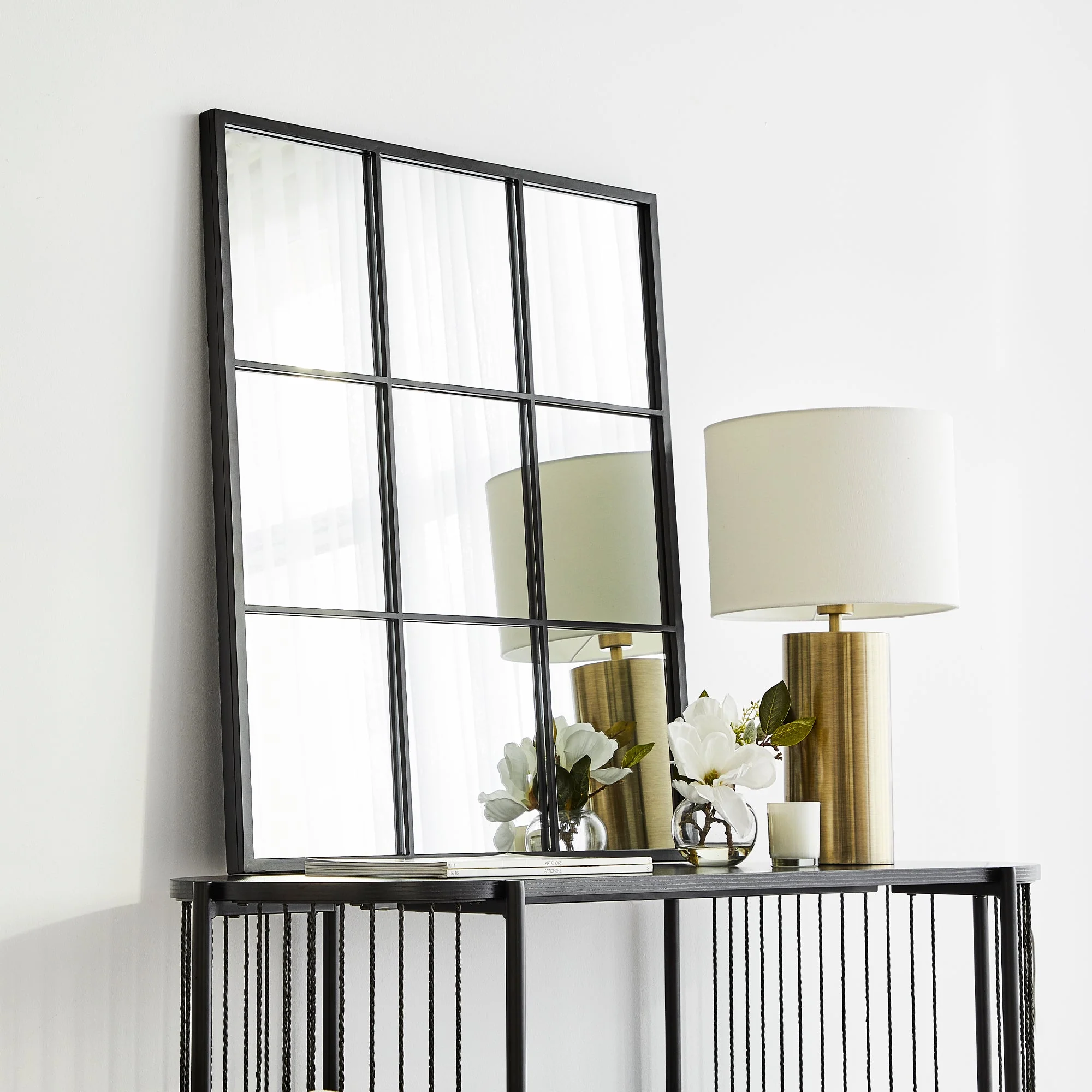 Sophia 70cm Rectangle Mirror Black - Image 8