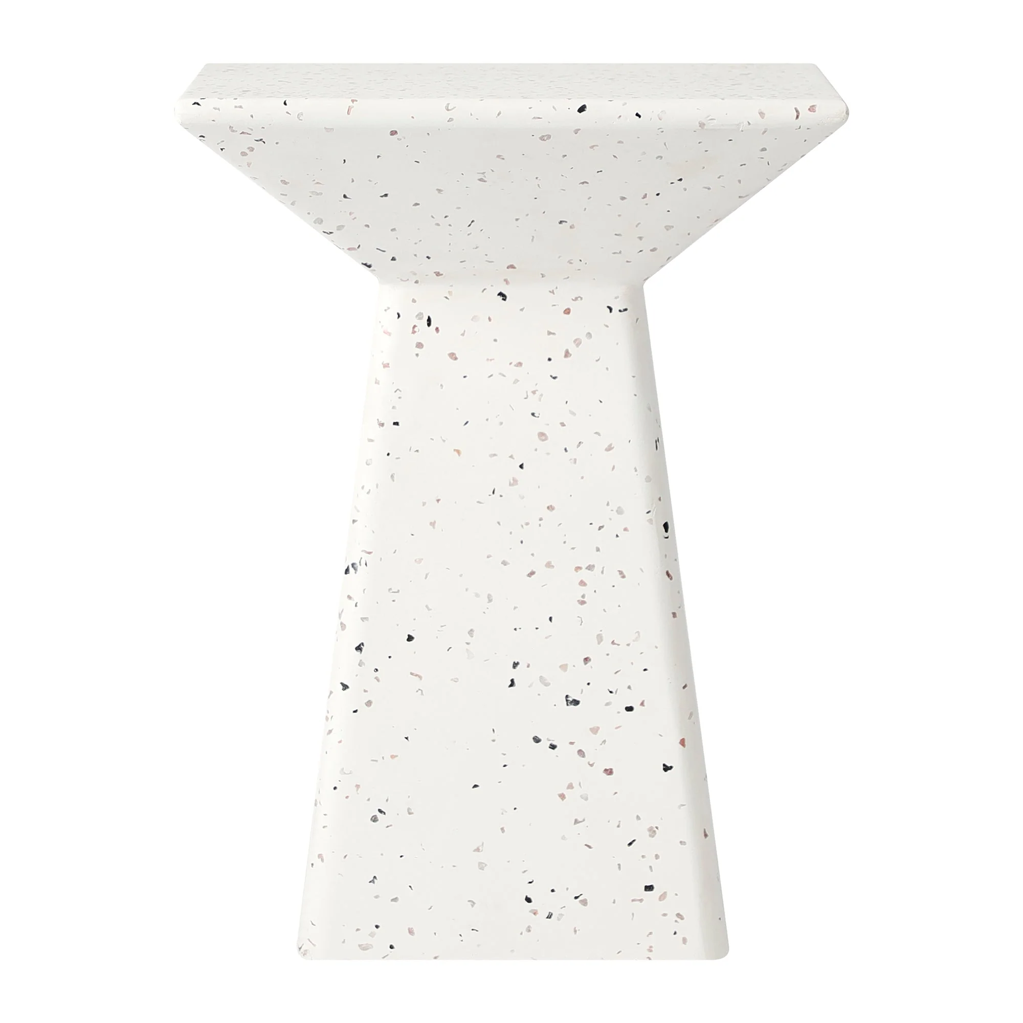 Toledo Terrazzo Side Table Stool Speckle White - Image 10