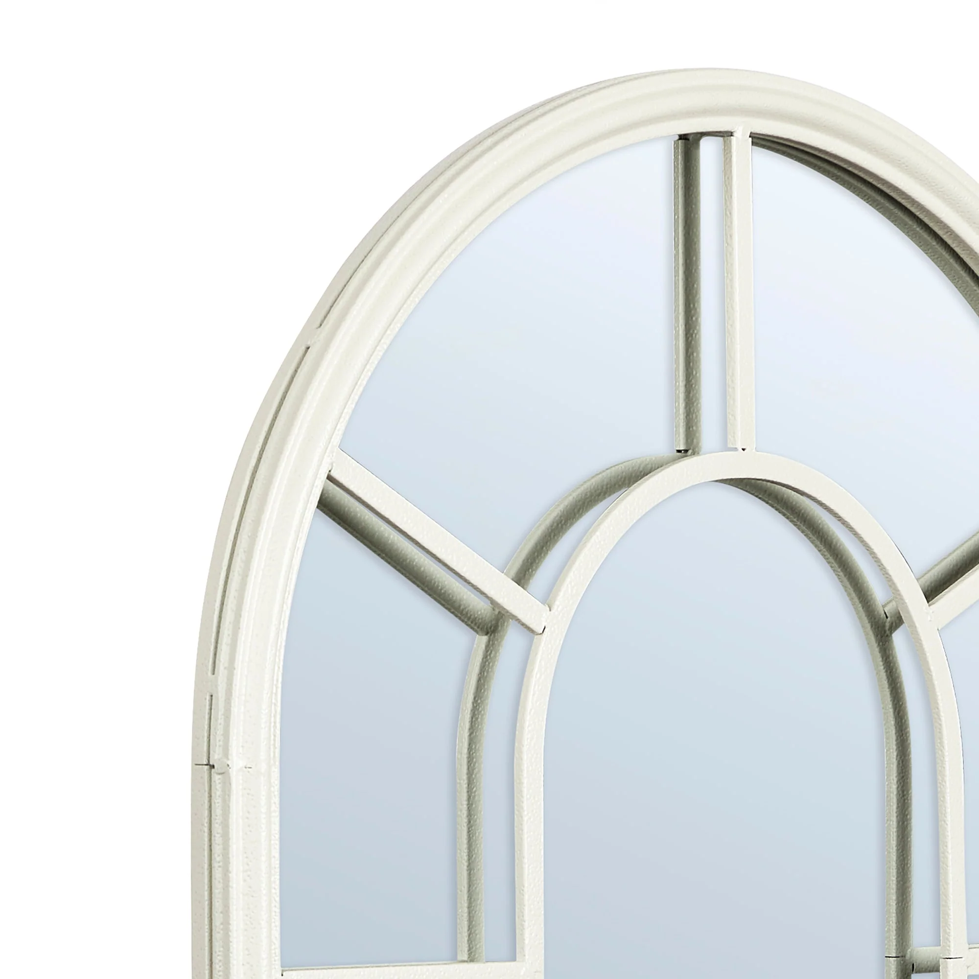 Vault 76.5cm Arched Iron Indoor Outdoor Mirror White - Image 5