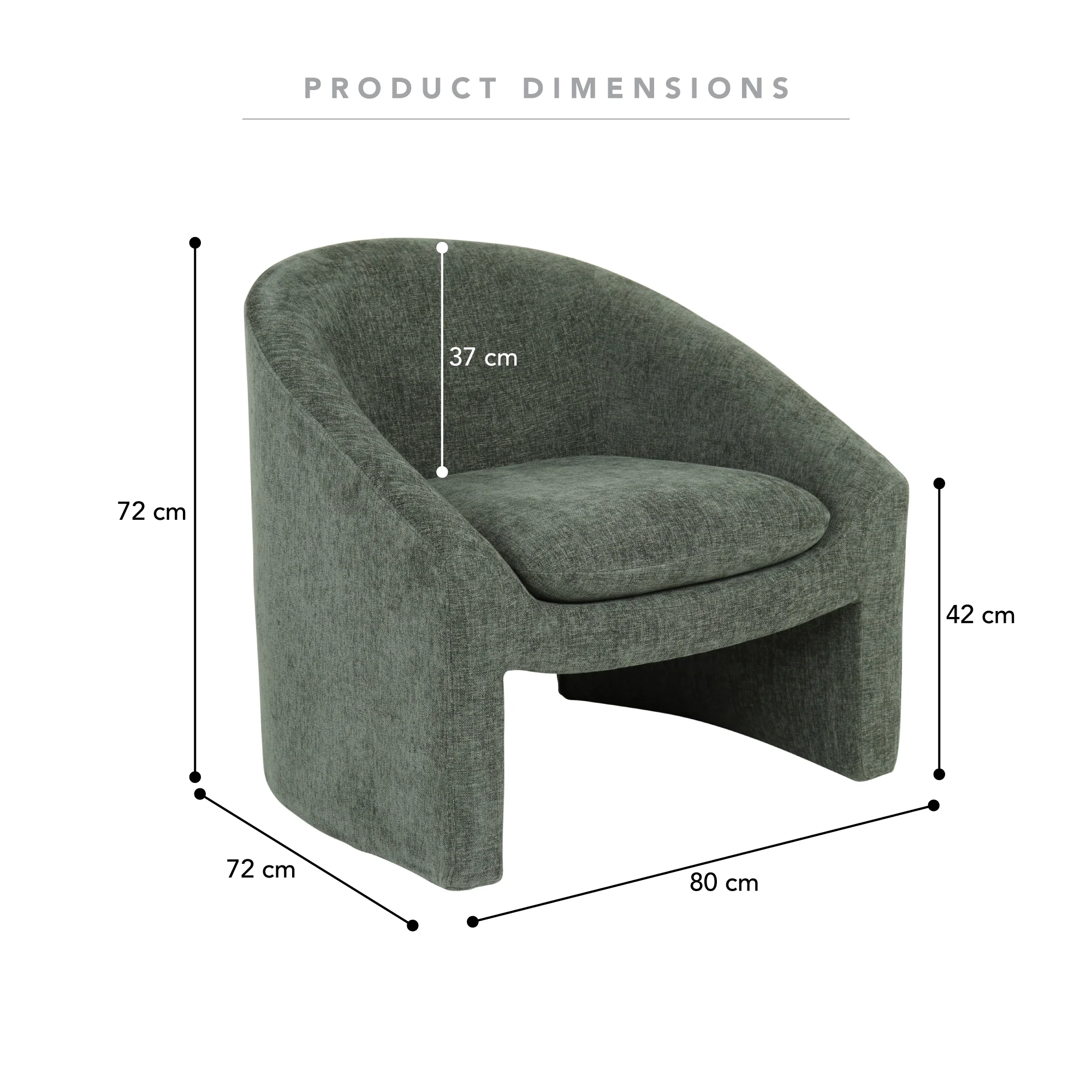 Watts Armchair Green (Set of 2) - Image 3