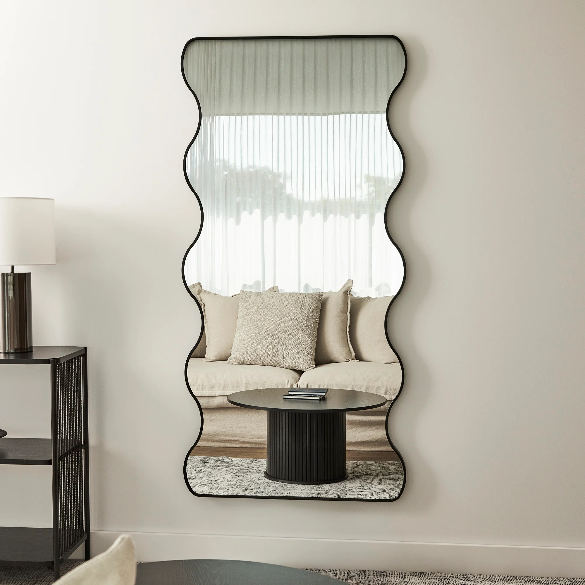 Wavy 165cm Mirror Black - Image 6